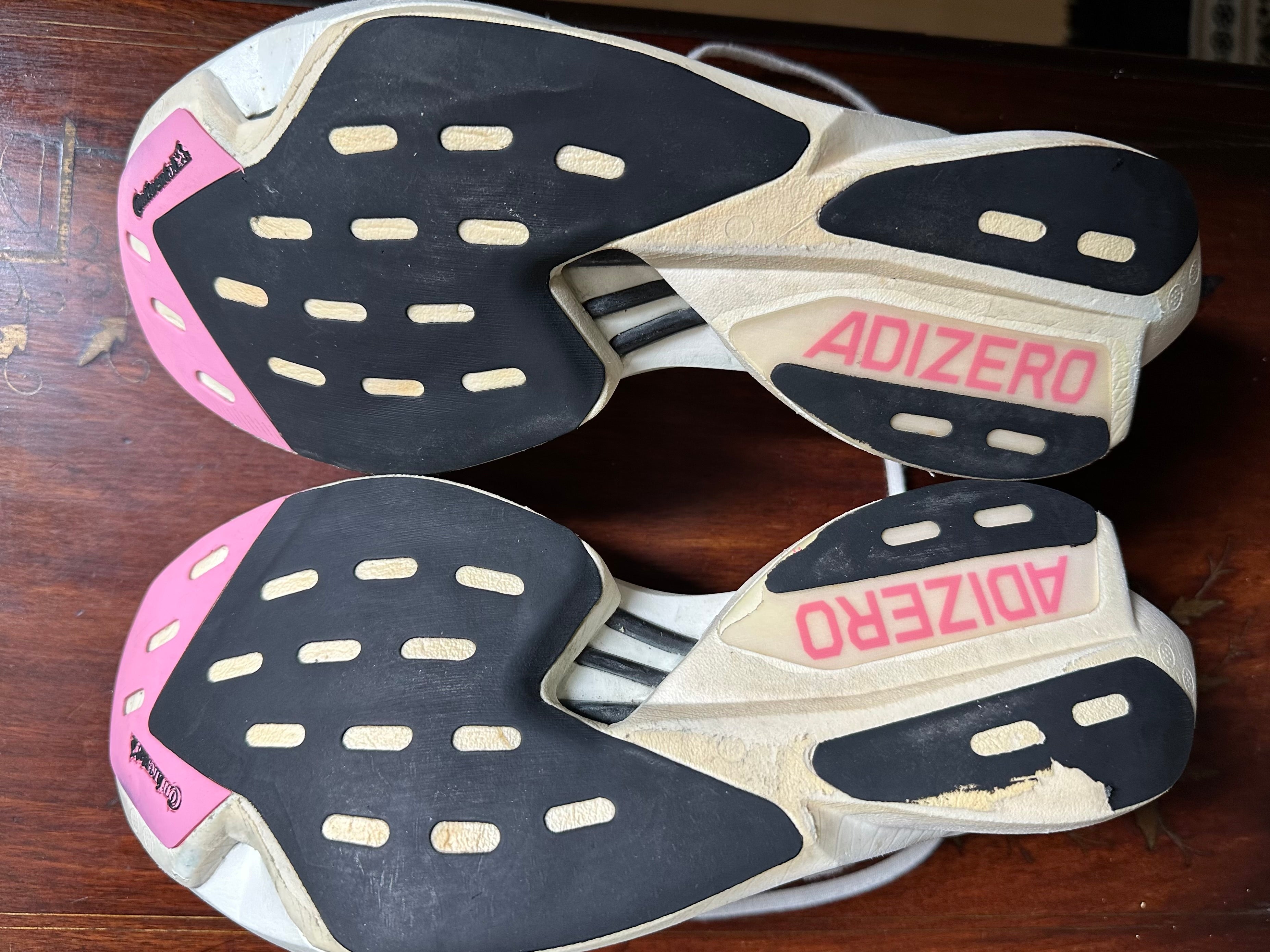 ORIGINAL Adidas Adizero Adios Pro 3 White/Metallic/Cherry (Carbon Plated)