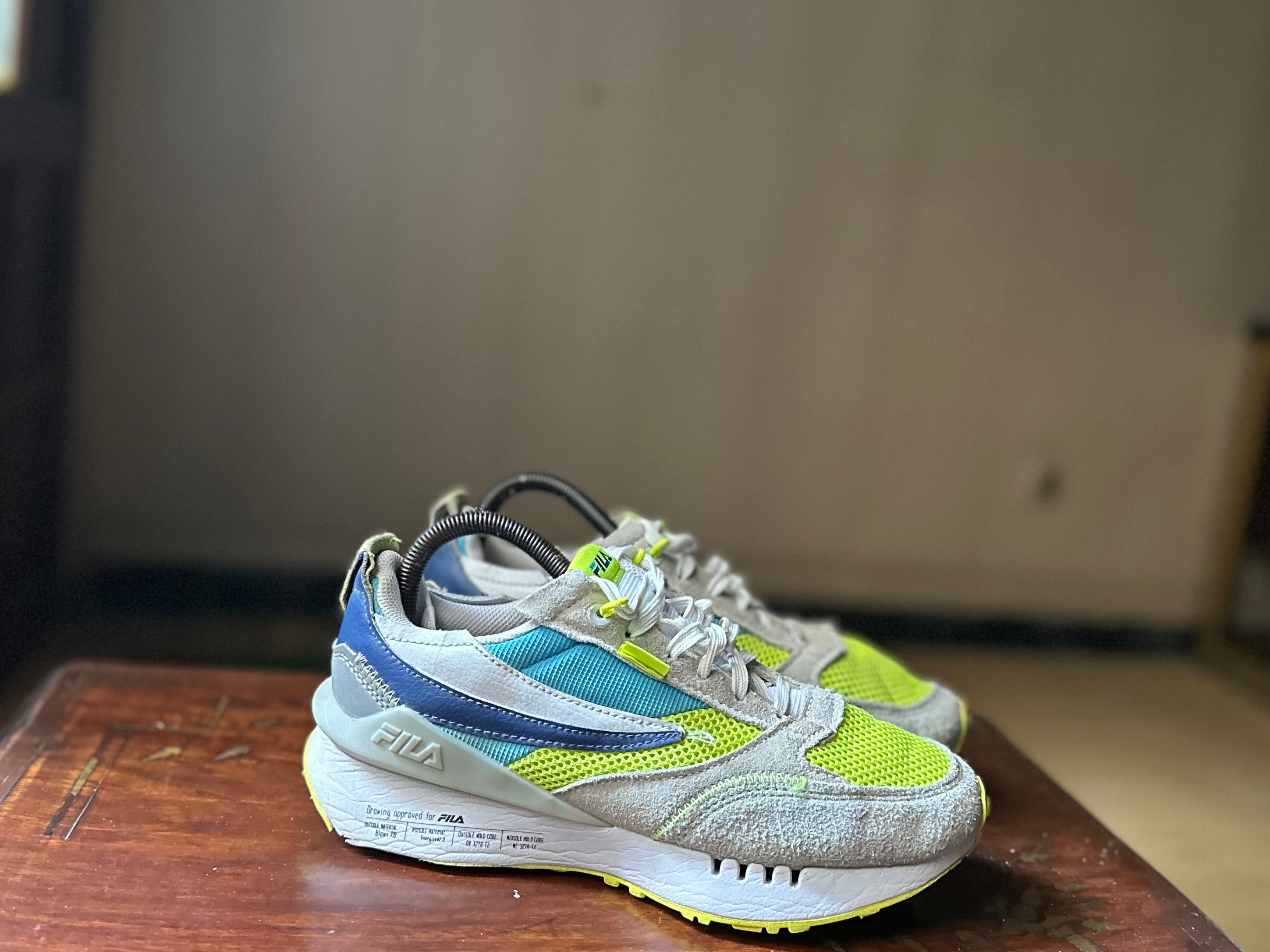 ORIGINAL Fila Renno N Generation White/Blue/Lime Uk size: 6 Eu: 40
