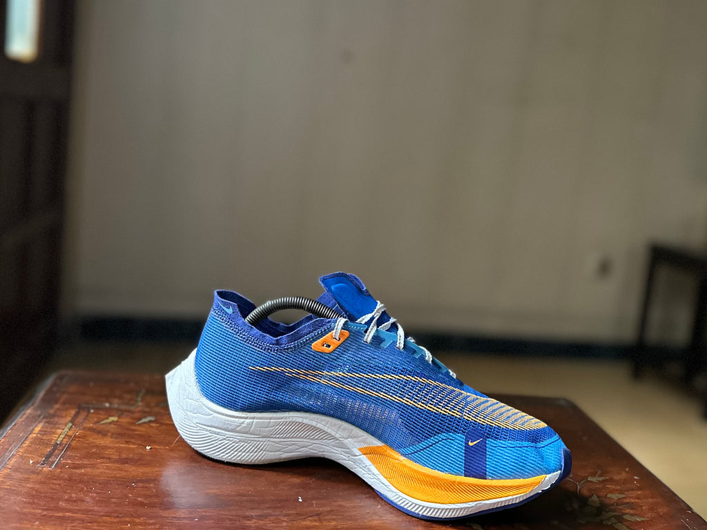 ORIGINAL Nike ZoomX VaporFly Next% 2 Game Royal Vivid Orange (Carbon Plated) Uk size: 8 Eu: 42.5