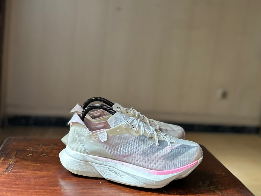 ORIGINAL Adidas Adizero Adios Pro 3 White/Metallic/Cherry (Carbon Plated)