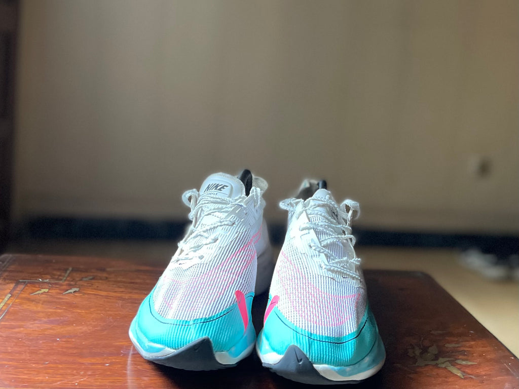 ORIGINAL Nike ZoomX VaporFly 2 Next% White Dynamic Turquoise (Carbon Plated)